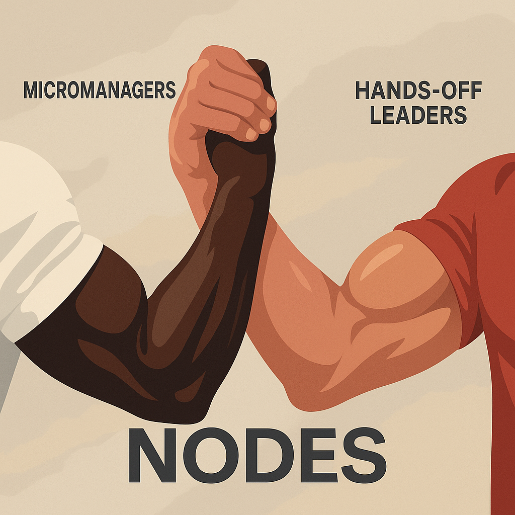 Nodes - Between Micromanagers and Hands-off Leaders